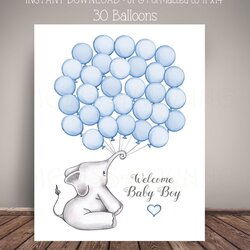 Superb You Print It Instant Download Elephant Baby Shower Guest
