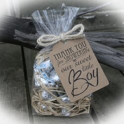 Boy Baby Shower Favor Favors Bags Tag