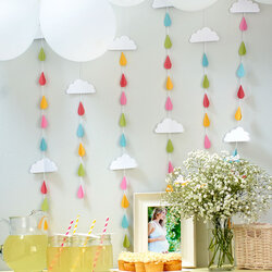 Sterling April Showers Baby Shower Themes Food Decorations Sprinkle Putting Party Raindrops Backdrop Close To