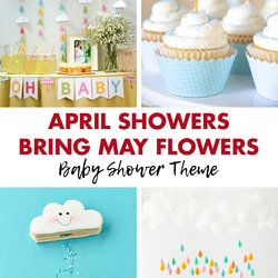 Wizard April Showers Bring May Flowers Baby Shower Theme Rose