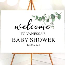 Very Good Baby Shower Sign Greenery Fall Decor Wooden