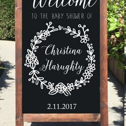Admirable Welcome Baby Shower Chalkboard Sign Rustic Sandwich Board Easel Signs Decor Wedding Party