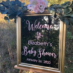 Splendid Baby Shower Decal Welcome Sign For Mirror Or