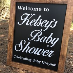 Cool Baby Shower Sign Welcome Simple Chalkboard Chalk