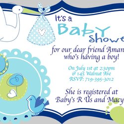 Worthy Unique And Simple To Going Boy Baby Shower Free Printable Invitations Message Wording African Storks