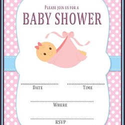 Matchless Baby Shower Invitations For Girls Unique Templates Invitation World Template Pink Message Chosen