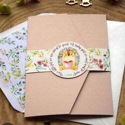 Sublime Unique Baby Shower Invitation Cards Woodland Girl