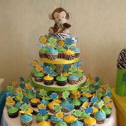 Swell Jungle Baby Shower Party Ideas Photo Of Cupcakes Themed Theme Boy Cakes Safari Cake Themes Animal Lion