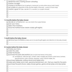 Cool Plan Baby Shower Checklist Best Design Idea