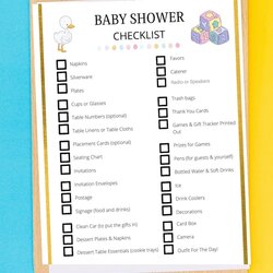 Great Baby Shower Planning Checklist Printable