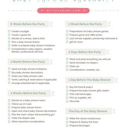 Splendid The Only Baby Shower Checklist You Will Need Printable Plan Decorations Best