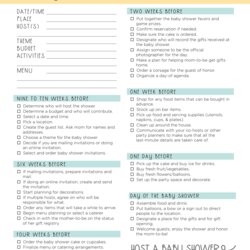 Fantastic Baby Shower Planning Checklist Home Design Ideas Printable