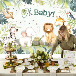 Preeminent Safari Baby Shower Photo Backdrop My Wedding Favors