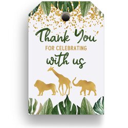Buy Safari Thank You Favor Tags Favors For Jungle Baby Shower