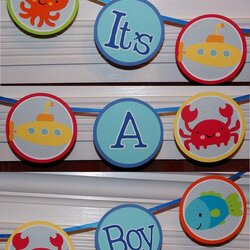 Champion Under The Sea Boy Baby Shower Banner By