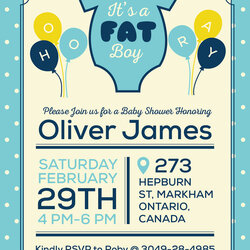 Excellent Baby Boy Free Shower Invitation Card Design Template Its