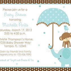 Out Of This World Ideas For Boys Baby Shower Invitations Free Printable Boy Invitation Elephant Templates