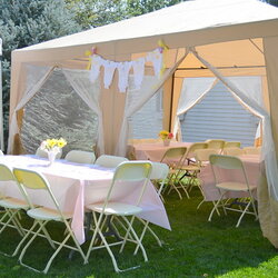 Outstanding September Baby Shower Last Day Ago Outdoor Showers Yard Table Set Backyard Themes Cakes Party