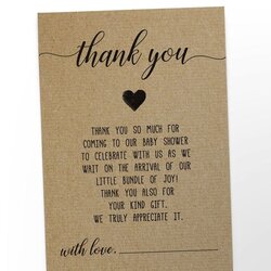 Peerless Baby Shower Thank You Note Cards Printed Wording
