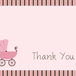 Eminent Printable Thank You Cards For All Purposes Inside Template Baby Regarding