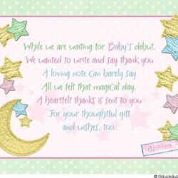 Splendid Thank You Card Ideas For Baby Shower Photo Cards Notes Twinkle Girl Star Little Sayings Printable