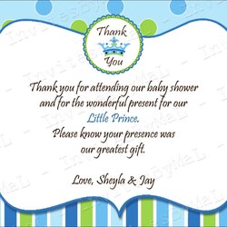 Baby Shower Thank You Card Template Free Two