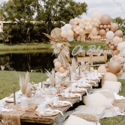 Legit Best Gender Neutral Baby Shower Ideas For Favors Peach Cream Brown Balloon Garland Wedding Decoration
