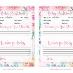 Champion Prediction Advice Baby Shower Activity Spring Theme For