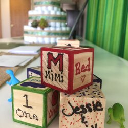 Capital Baby Shower Activity Decorate Blocks For