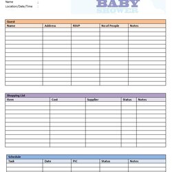 Out Of This World Baby Shower Planning Template Planner