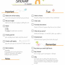 Smashing Free Baby Shower Agenda Example Viewer Itinerary Planner Registry Showers Neutral Template Sample