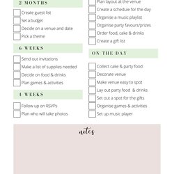 Who The Baby Shower Plans Checklist Printable