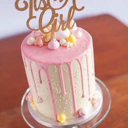 Pink Baby Shower Drip Cake Decorated By Cakes