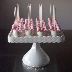 Superior Cake Pops Bows Baby Shower Pink
