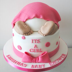 Pink Baby Shower Cakes Bum Cake