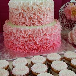 Beautiful Pink Baby Shower Cake
