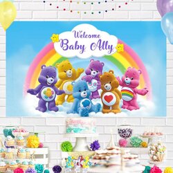 Magnificent Care Bears Baby Shower Backdrop
