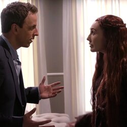 Smashing Seth Meyers Hosts Baby Shower For His Wife With Got Invites Game Of Thrones To Social