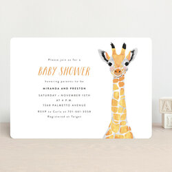 Superlative Baby Shower Invitations With Giraffes It Boy Giraffe Minted Invites
