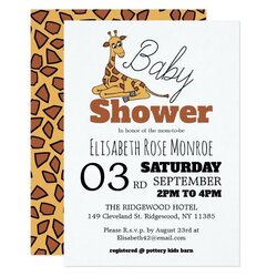 Wizard Baby Giraffe Shower Invitation