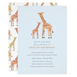 Giraffe Baby Shower Invitation
