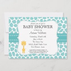 Outstanding Giraffe Baby Shower Invitations View Padding
