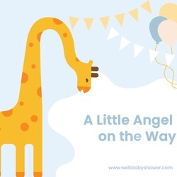 Perfect Free Printable Giraffe Baby Shower Invitations Easy Download Invitation Blue