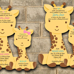 Giraffe Baby Shower Invitation Invitations