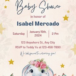 Share Bridal Shower Gift List Template Best Pink And Blue Modern Baby Invitation Portrait