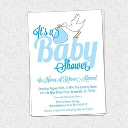 Party City Baby Shower Invitations Stork