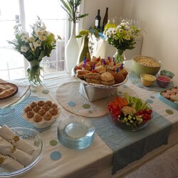 Spiffing How To Host Fake Baby Shower Buffet Menu And Food Ideas Table Stewart Martha Foods Decorations