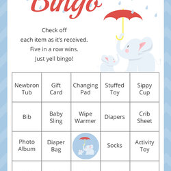 Champion Printable Games Baby Shower Bingo