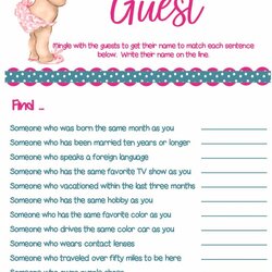 Eminent Find The Guest Baby Shower Game Fun Games Breaker Coed