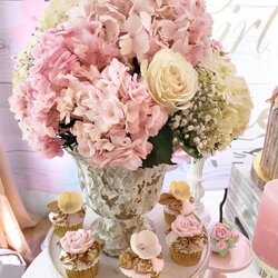 Out Of This World Pretty Pink And Floral Baby Shower Ideas Flowers Party Decorations Beautiful Ivory